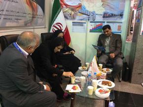 حضور مهندس ظریف در غرفه شرکت سینا ریل پارس
