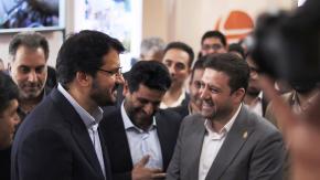 بازدید وزیر راه و شهرسازی و مدیرعامل راه آهن جمهوری اسلامی ایران از غرفه شرکت